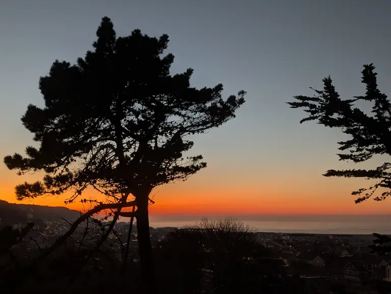 Sunset over Bideford Bay viewed from Lakenham
